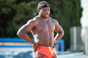 Ferdinand OMANYALA lors d'un entraînement au Stadium de Miramas en Août 2025