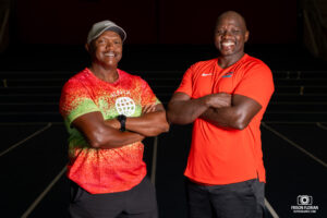 Julius YEGO et Geoffrey KIMANI lors d'un entraînement au Stadium de Miramas en Août 2025 - Photographie de vos licenciés