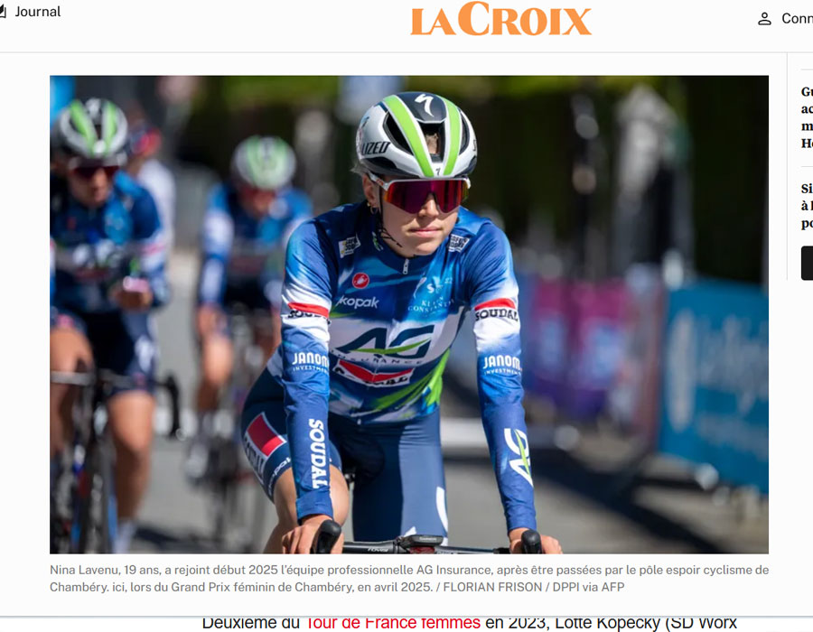 Article du média français sur la coureuse française Nina Lavenu