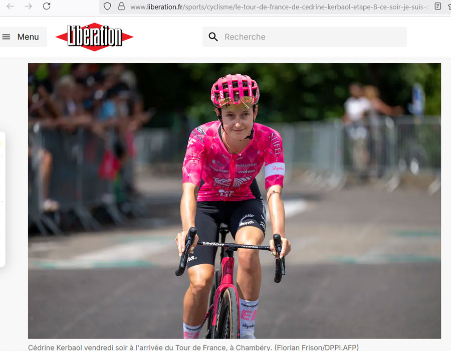 Article du média français Libération sur la coureuse française Cédrine Kerbaol