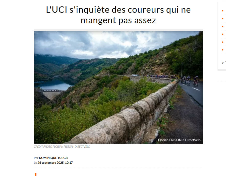 Article du média français Direct Velo sur l'UCI