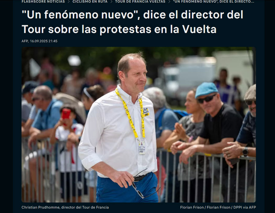 Article du média espagnol Flashscore sur le Tour de France et la Vuelta