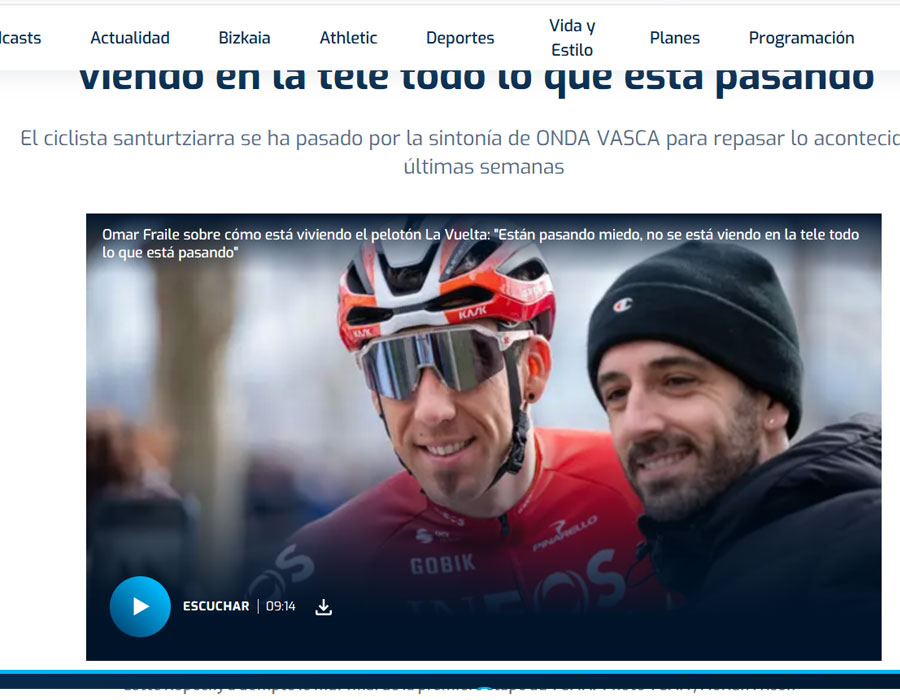Article du média espagnol Onda Vasca sur Omar Fraile