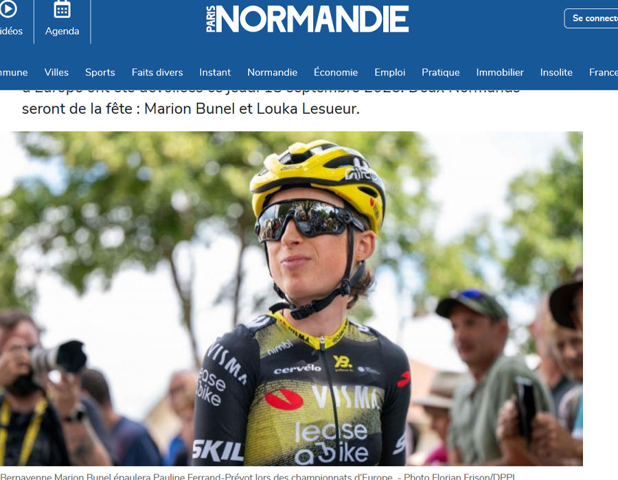 Article du média français Paris-Normandie sur Marion BUNEL