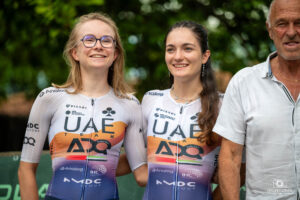 SQUIBAN Maeva et DEBARGES Amalia lors du Tour Cycliste Féminin International de l'Ardèche (TCFIA 2025)