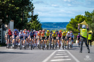 Peloton lors du Tour Cycliste Féminin International de l'Ardèche (TCFIA 2025)