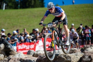 MARTIN Luca à la Coupe du Monde de VTT aux Gets - XC - 2025