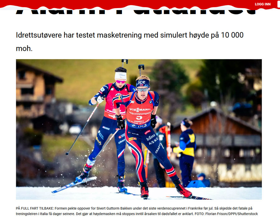 Article du média Norvégien Dagbladet sur Sivert Bakken