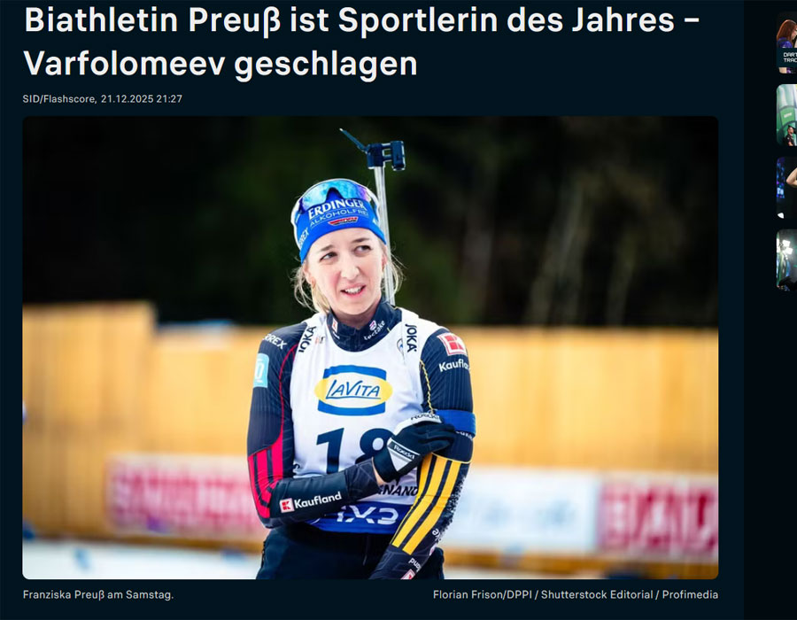 Article du média Allemand Flashscore sur Francisca Preuss