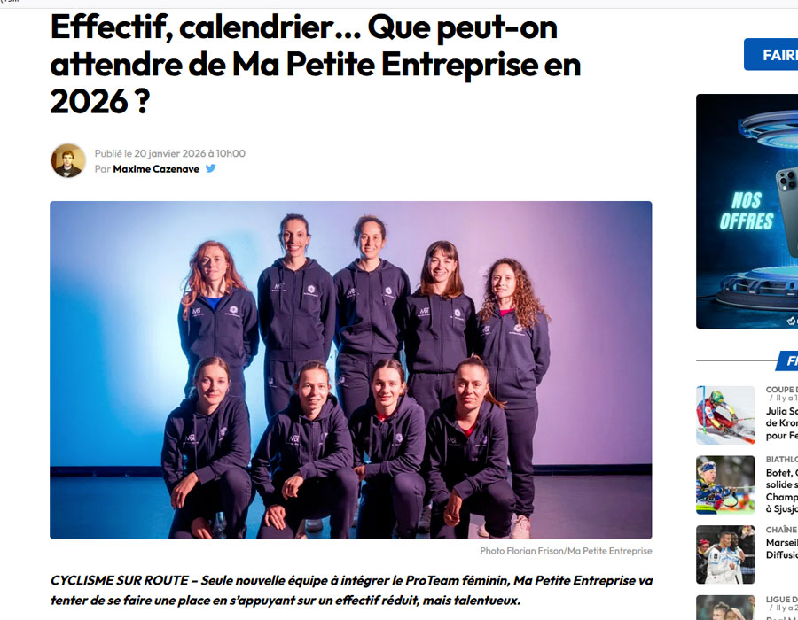 Article du média français DicoduSport sur Ma Petite Entreprise 