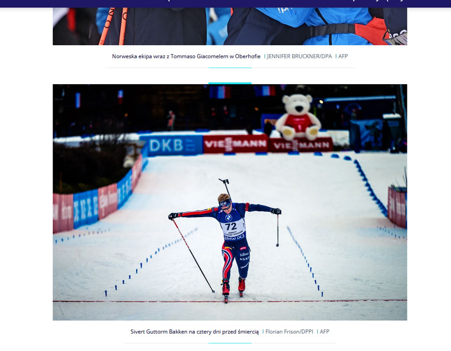 Article du média polonais InteriaSport sur le norvègien Sivert Bakken