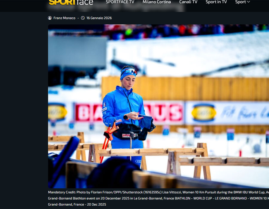 Article du média Italien SportFace sur la biathlète Lisa Vittozzi.