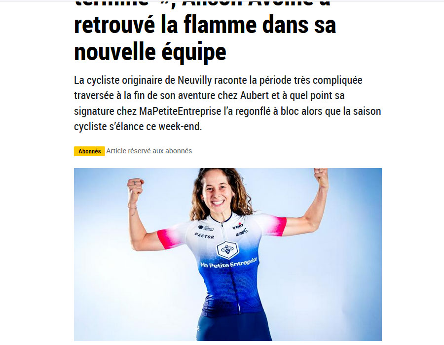 Article de la Voix du Nord sur Alison Avoine
