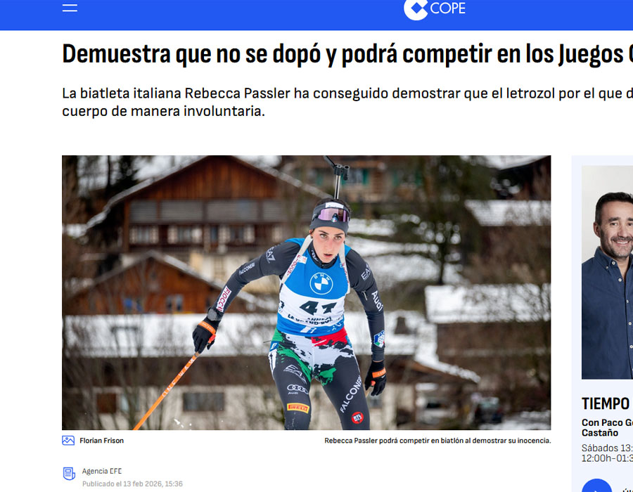 Article du media espagnol Cope sur Rebecca Passler