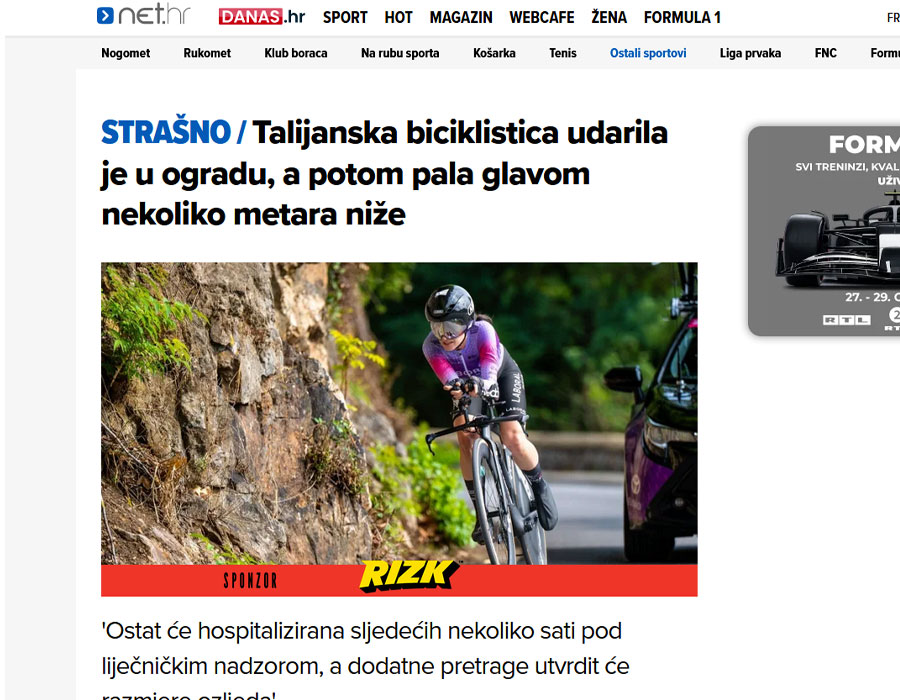 Article du média hongrois Net sur Debora Silvestri