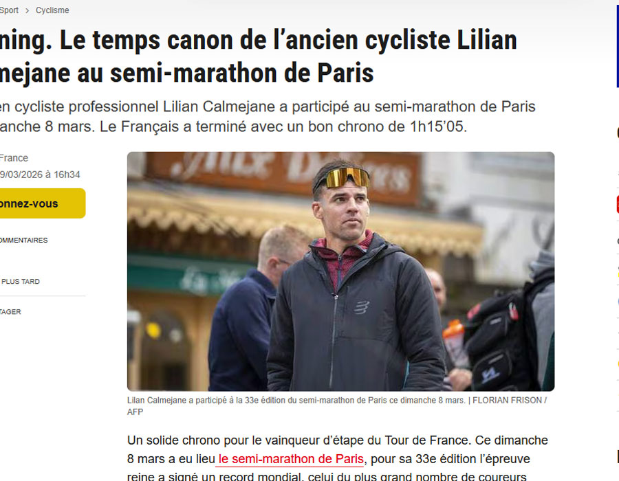 Article du média français Ouest France sur Lilian Calmejane