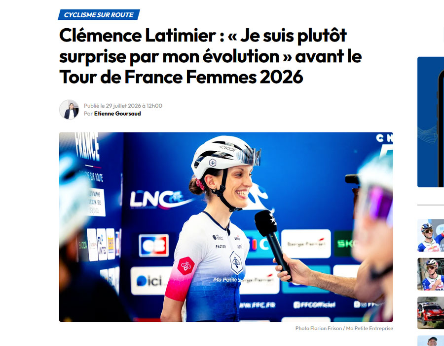 Article du média français DicoduSport sur Clémence Latimier