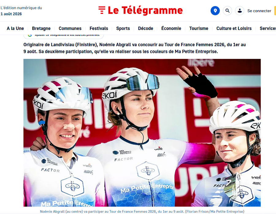Article du média français le Telegramme sur Noemie Abgrall