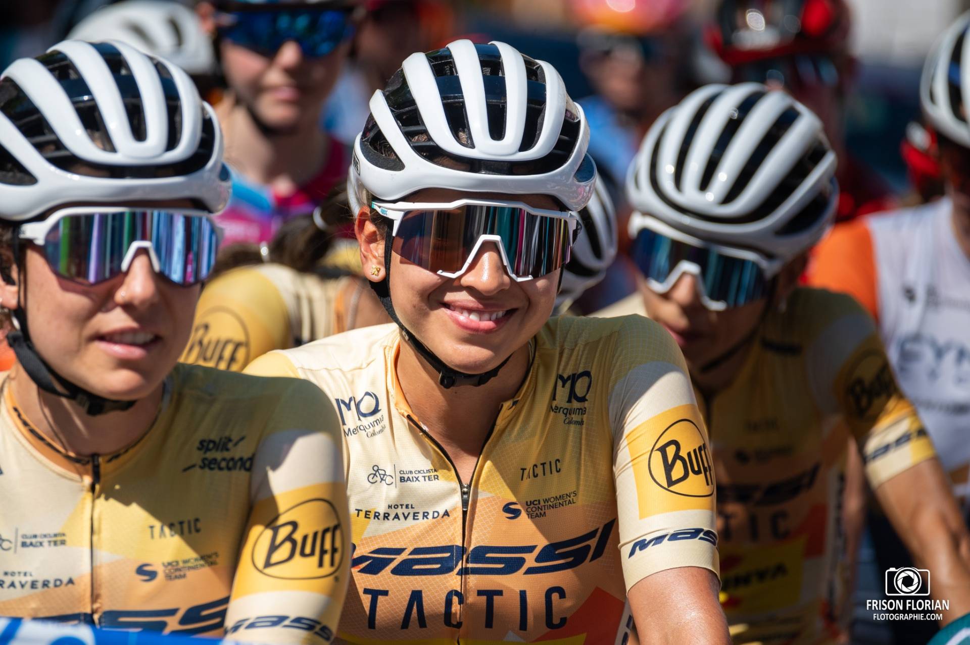 Jennifer Ducuara de l'équipe Massi Tactic au Tour Cycliste International Féminin de l'Ardèche 2023